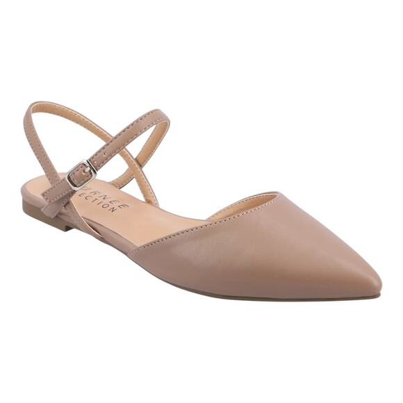 Journee Women's Martine Strappy Pointed Toe Flats Rosewood Size 10 N - Picture 1 of 5